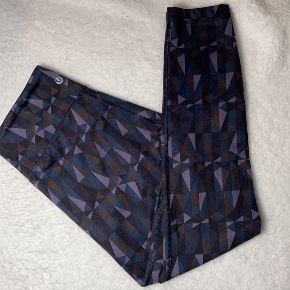 lululemon athletica Geometric Purple and Black Leggings